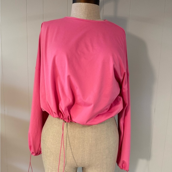 Tek Gear Pink Women's Blouse with Drawstring - Picture 1 of 3